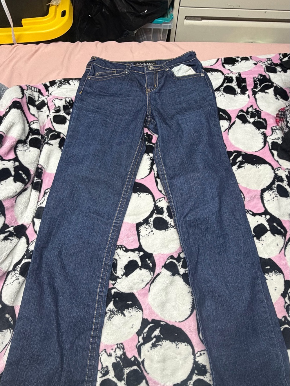 Baby Phat Straight Leg Jeans in Dark Blue Denim